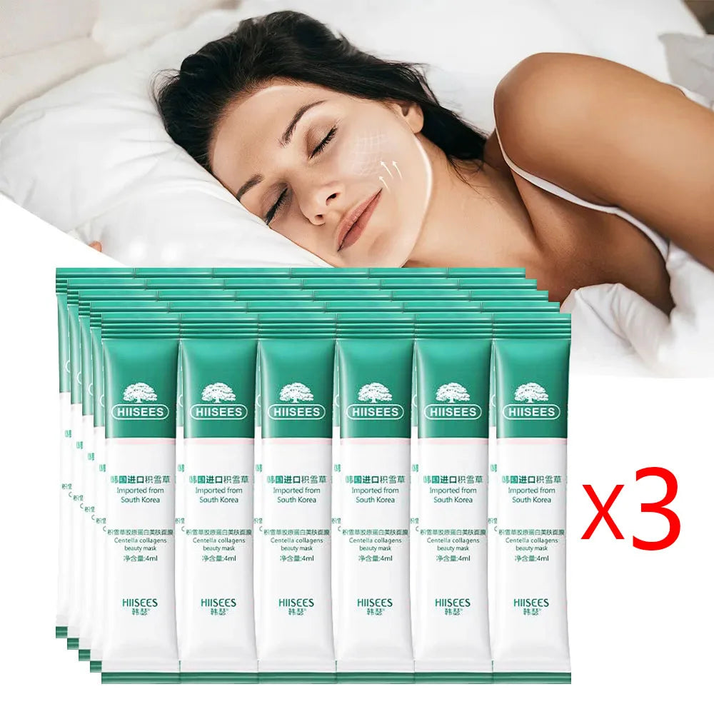 Mascarilla Nocturna K-Derma: Centella Asiática & Colágeno - Pack de 30 Sobres