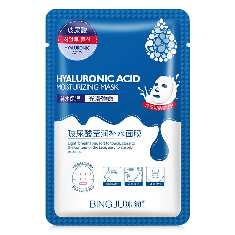 Pack 10 Mascarillas K-Derma: Ácido Hialurónico - Hidratación Profunda