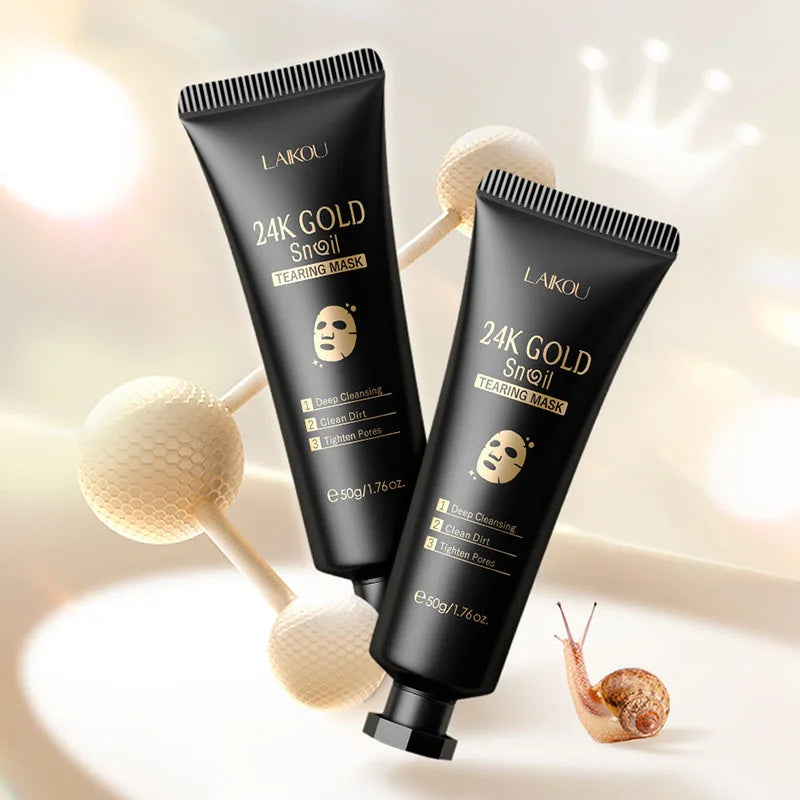 Mascarilla K-Derma Peel-Off: Oro 24K & Snail Essence - Limpieza Profunda