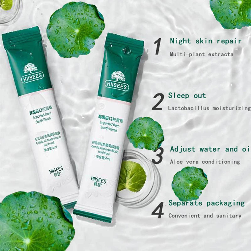 Mascarilla Nocturna K-Derma: Centella Asiática & Colágeno - Pack de 30 Sobres
