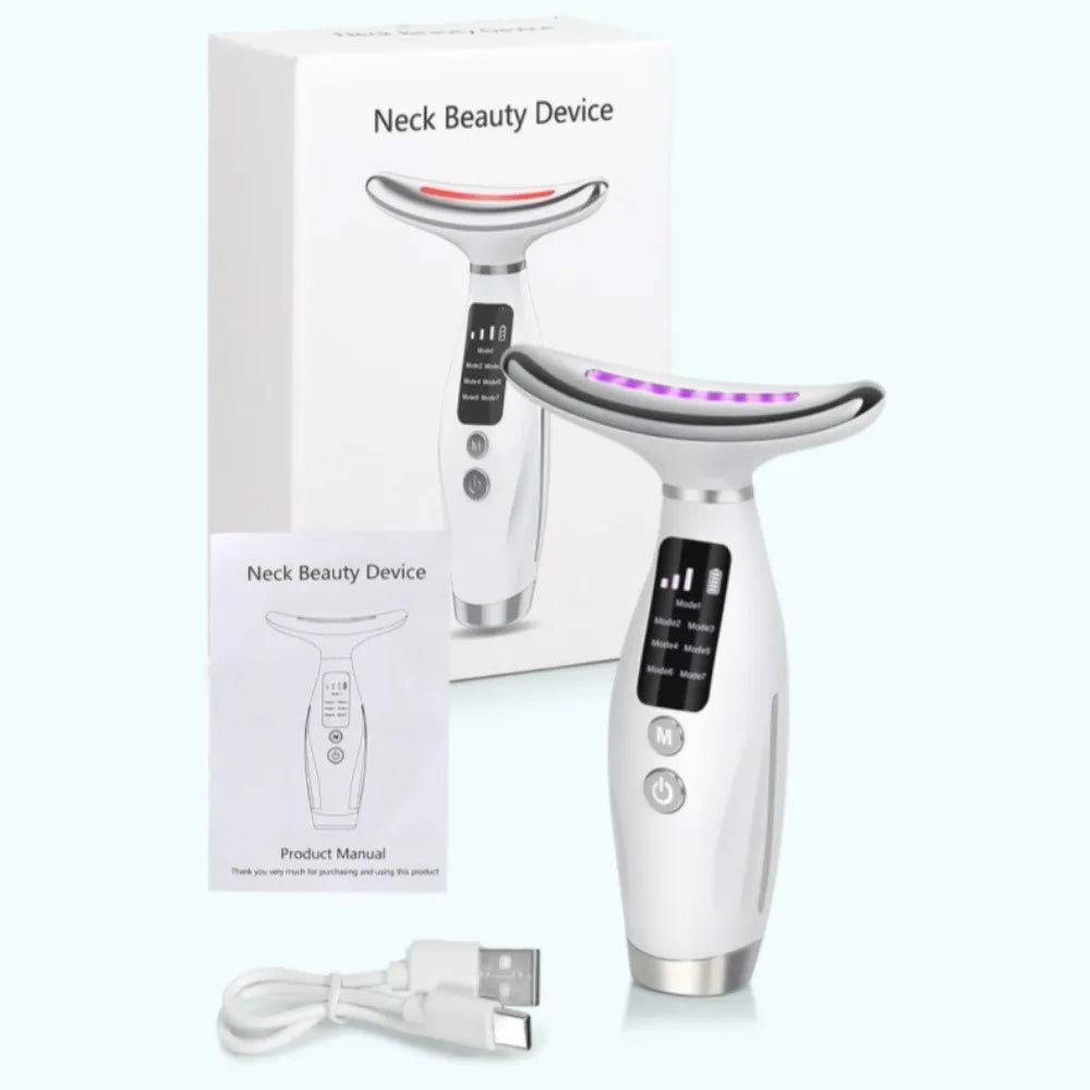 Dispositivo de Lifting y Terapia LED para Cuello y Rostro