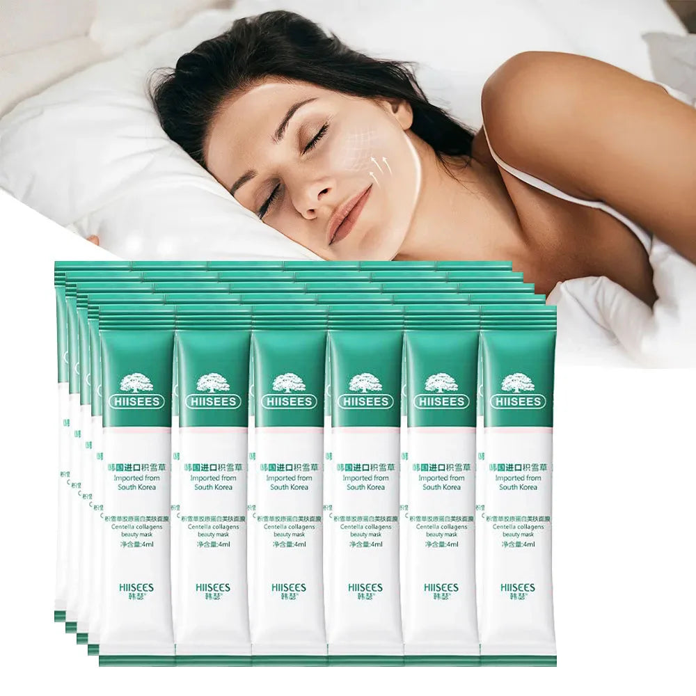 Mascarilla Nocturna K-Derma: Centella Asiática & Colágeno - Pack de 30 Sobres